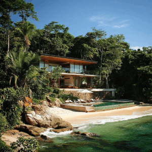 Design minimalista com exuberante beleza tropical