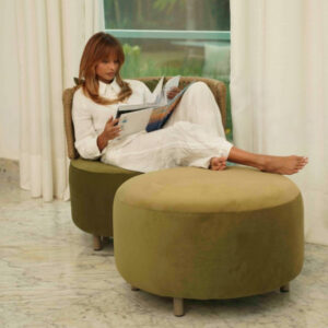 Poltrona Biarritz com puff