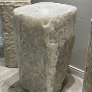 Pia de piso cristal branco