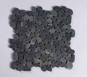 Seixo Flat Telado Preto (Venda por tela de 30x30)
