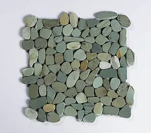 Seixo Flat Telado Verde (Venda por tela de 30x30)
