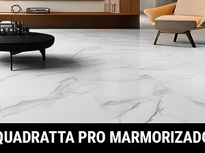 Pisos LVT em placa QUADRATTA PRO MARMORIZADO