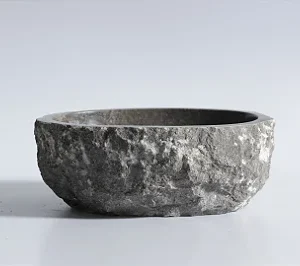 Cuba de Mármore Vulcânico Black Oval