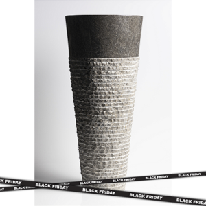 Cuba Pedestal Black Lines - 40x40x90cm