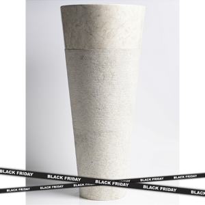 Cuba Pedestal Cream Slim Lines - 40x40x90cm