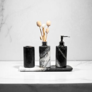 Kit Cilíndrico – Mármore Branco Moura
