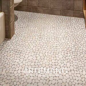 Seixo Flat Telado Branco 30x30 (Venda por m2)