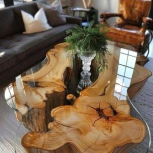 Mesa de Centro com Vidro - Wood Design