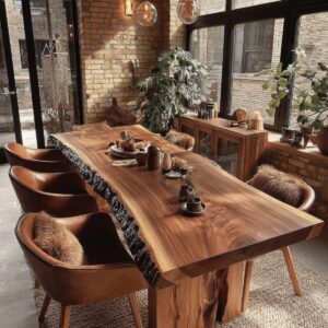 Mesa de Jantar 6 lugares Borda Rústica - Wood Design