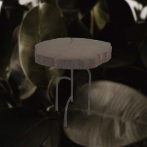 Mesa Bolacha Em Madeira Natural E PéS De Ferro