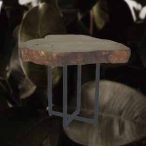 Mesa Bolacha Em Madeira Natural E PéS De Ferro