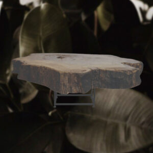 Mesa De Centro Em Madeira Natural Com RodíZio