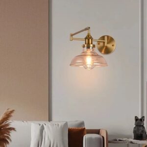 Luminária Arandela de Parede Articulada Vintage Retrô Lumière LEDZ – Âmbar / Transparente / Verde