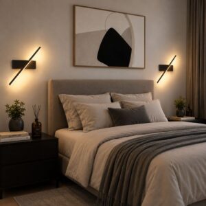 Luminária Arandela de Parede Moderna com Foco Direcionável Treviso LEDZ – Preta/Branca - 30cm/40cm/50cm