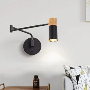 Luminária Arandela de Parede Moderna Articulada Flexis LEDZ - Preto/Branco