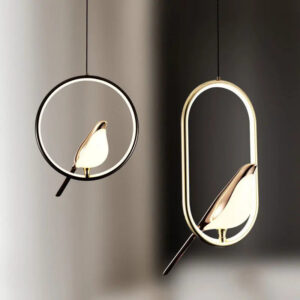 Lustre Pendente de Luxo Pássaro Magpie Led