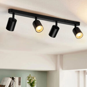 Lustre Luminária de Teto Spots em Led - Preto/Branco