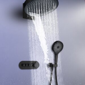 Conjunto Sense Shower Black MAX (parede)